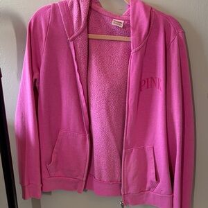 Pink Zip-Up Hoodie pink Victoria secret